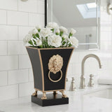 Paws & Claws Fluted Square Cachepot Planter Black