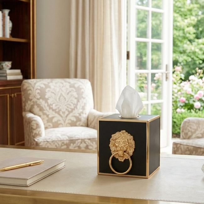 Paws & Claws Tissue Box Cover Black
