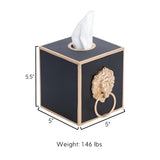 Paws & Claws Tissue Box Cover Black