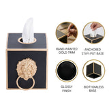 Paws & Claws Tissue Box Cover Black