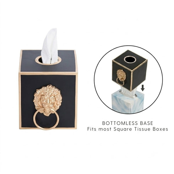 Paws & Claws Tissue Box Cover Black