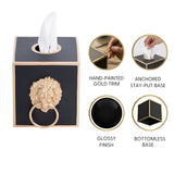 Paws & Claws Tissue Box Cover Black