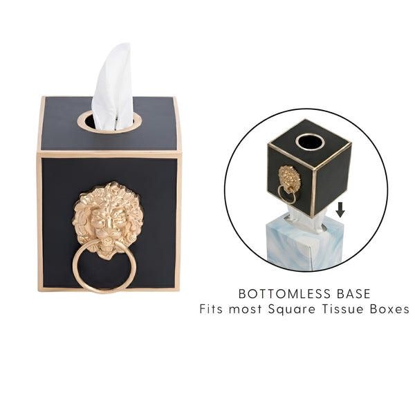 Paws & Claws Tissue Box Cover Black