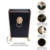 Paws & Claws Square Wastebasket Black