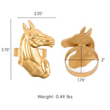 Horse Head Napkin Ring (4pk)
