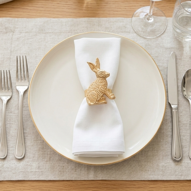 Rabbit Napkin Ring (4pk)