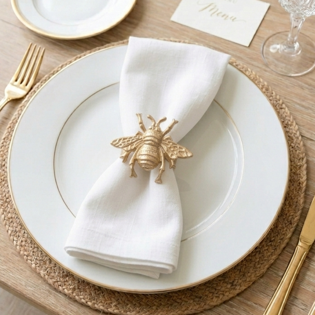 Bee Napkin Ring (4pk)