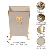 Paws & Claws Square Wastebasket Natural