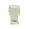 Paws & Claws Fluted Square Cachepot Planter Sage Green 6