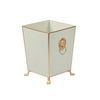 Paws & Claws Square Wastebasket Sage Green 9