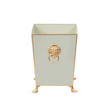 Paws & Claws Square Wastebasket Sage Green 9
