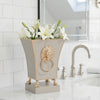 Paws & Claws Fluted Square Cachepot Planter Taupe