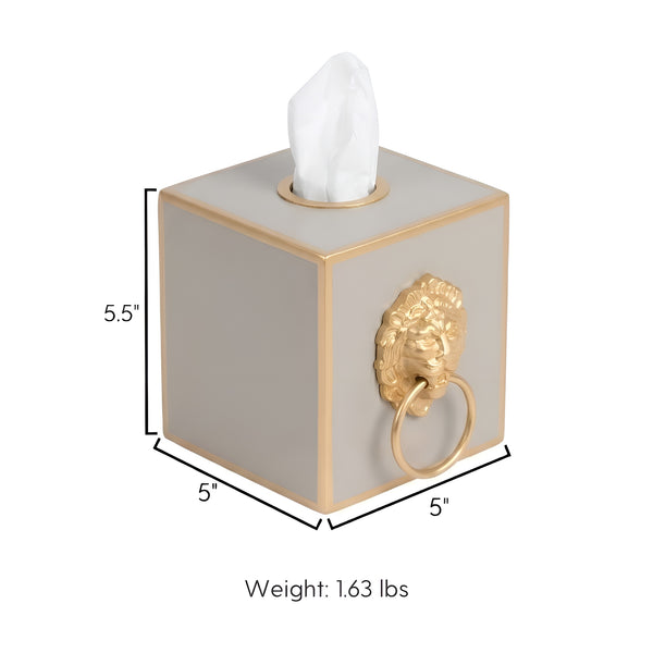 Paws & Claws Tissue Box Cover Taupe