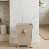 Paws & Claws Square Wastebasket Taupe
