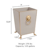 Paws & Claws Square Wastebasket Taupe