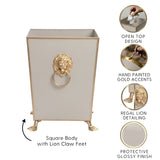 Paws & Claws Square Wastebasket Taupe