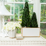 Mattie Rectangular Cachepot Planter White 6x12