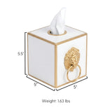 Paws & Claws Tissue Box Cover White