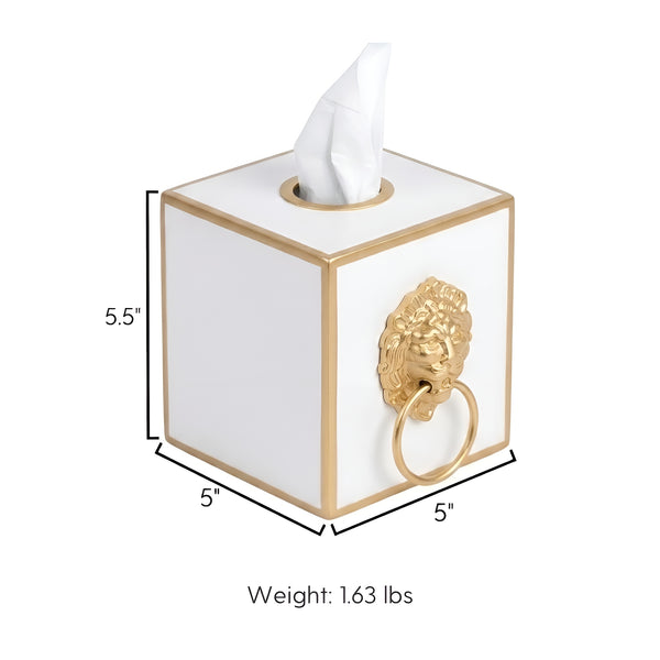 Paws & Claws Tissue Box Cover White