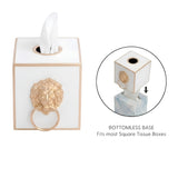 Paws & Claws Tissue Box Cover White