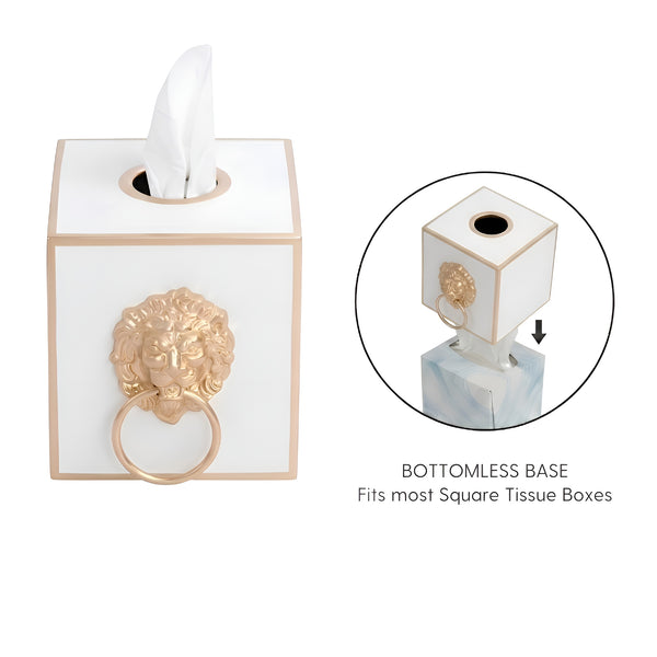 Paws & Claws Tissue Box Cover White