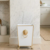 Paws & Claws Square Wastebasket White