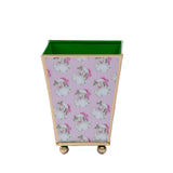 Jolly Santa Enameled Square Cachepot Planter 4