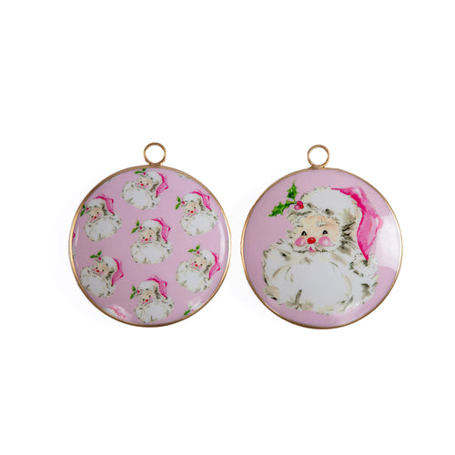 Jolly Santa Ornament (2pk)