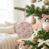 Jolly Santa Ornament (single) - Light Pink