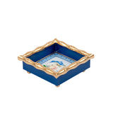 Merry Enameled Chang Mai Tray 6x6 - Blue