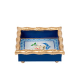 Merry Enameled Chang Mai Tray 6x6 - Blue