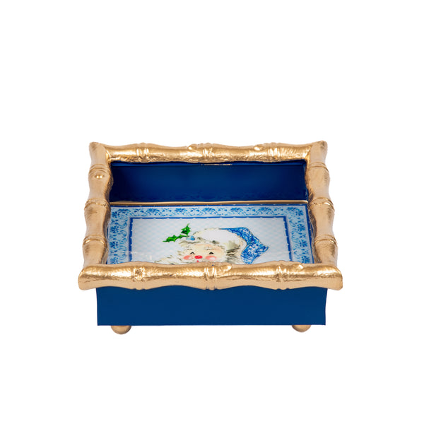 Merry Enameled Chang Mai Tray 6x6 - Blue