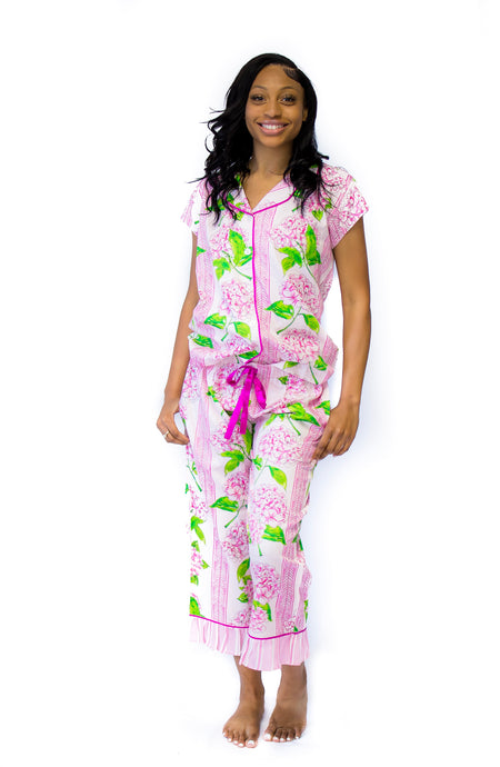Zebra Garden Luxe Ruffled Pajama Summer Set