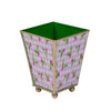 Holly Berry Enameled Square Cachepot Planter