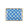 Preppy Plaid Enameled Landry Tray - Light Blue