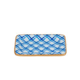 Preppy Plaid Enameled Laney Tray - Light Blue