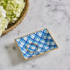 Preppy Plaid Enameled Landry Tray - Light Blue