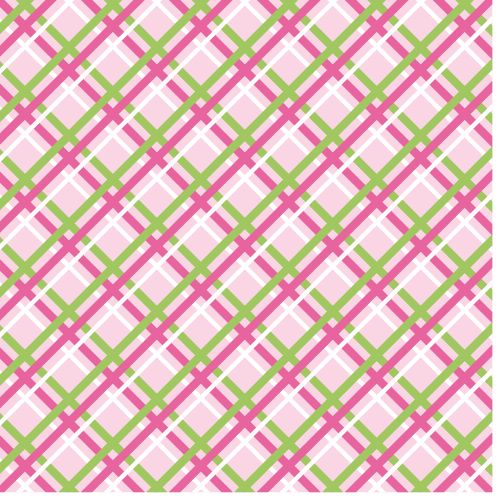 Preppy Plaid Enameled Charger (4pk) - Pink