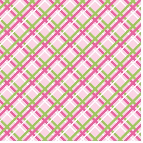 Preppy Plaid Charcuterie Board - Large - Pink