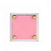 Preppy Plaid Enameled Square Cachepot Planter - Pink