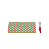 Preppy Plaid Amelia Cutting Board Set - Red