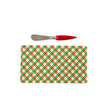 Preppy Plaid Amelia Cutting Board Set - Red