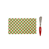 Preppy Plaid Amelia Cutting Board Set - Red