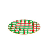 Preppy Plaid Enameled Charger (4pk) - Red