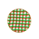 Preppy Plaid Enameled Charger (4pk) - Red