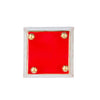 Preppy Plaid Enameled Square Cachepot Planter - Red