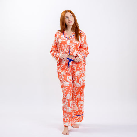 Zebra Garden Luxe Ruffled Pajama Summer Set