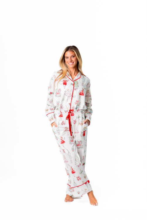 Watercolor Nutcracker Luxe Sateen Full Pajama Set