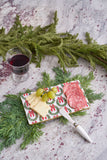 Holly Wreath Bow Amelia Cutting Board Set