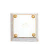 Holly Wreath Bow Enameled Square Cachepot Planter